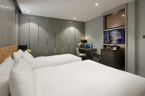  도시 전망의 슈피리어 트윈